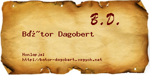 Bátor Dagobert névjegykártya